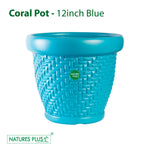 Load image into Gallery viewer, Coral Pot Blue – 12 Inch (Pack of 2)
