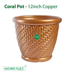 Load image into Gallery viewer, Coral Pot Copper – 12 Inch (Pack of 2)