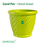 Load image into Gallery viewer, Coral Pot Green – 12 Inch (Pack of 2)