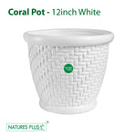 Load image into Gallery viewer, Coral Pot White – 12 Inch (Pack of 2)
