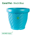 Load image into Gallery viewer, Coral Pot Blue – 9 Inch (Pack of 2)