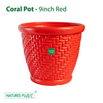 Load image into Gallery viewer, Coral Pot Red – 9 Inch (Pack of 2)