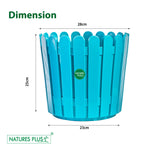 Load image into Gallery viewer, Fence Pot Blue – 11 inch (Pack of 2)