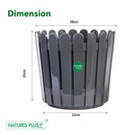 Load image into Gallery viewer, Fence Pot Grey – 11 inch (Pack of 2)