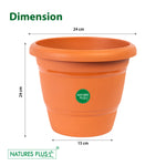 Load image into Gallery viewer, Flower Pot 100 Brown – 10 inch (Pack of 2)