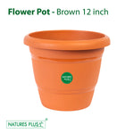 Load image into Gallery viewer, Flower Pot 120 Brown – 12 inch (Pack of 2)