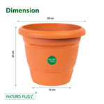 Load image into Gallery viewer, Flower Pot 120 Brown – 12 inch (Pack of 2)
