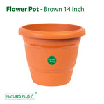 Load image into Gallery viewer, Flower Pot 140 Brown – 14 inch (Pack of 2)