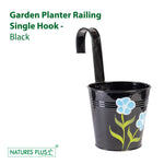 Load image into Gallery viewer, Metal Railing Single Hook – Black (Pack of 2)