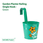 Load image into Gallery viewer, Metal Railing Single Hook – Green (Pack of 2)