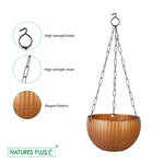 Load image into Gallery viewer, Rattan Hanging Pot 8 Inch Copper (Pack of 6)
