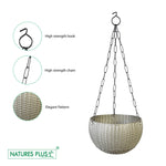Load image into Gallery viewer, Rattan Hanging Pot 8 Inch Grey (Pack of 6)