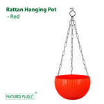 Load image into Gallery viewer, Rattan Hanging Pot 8 Red (Pack of 6)