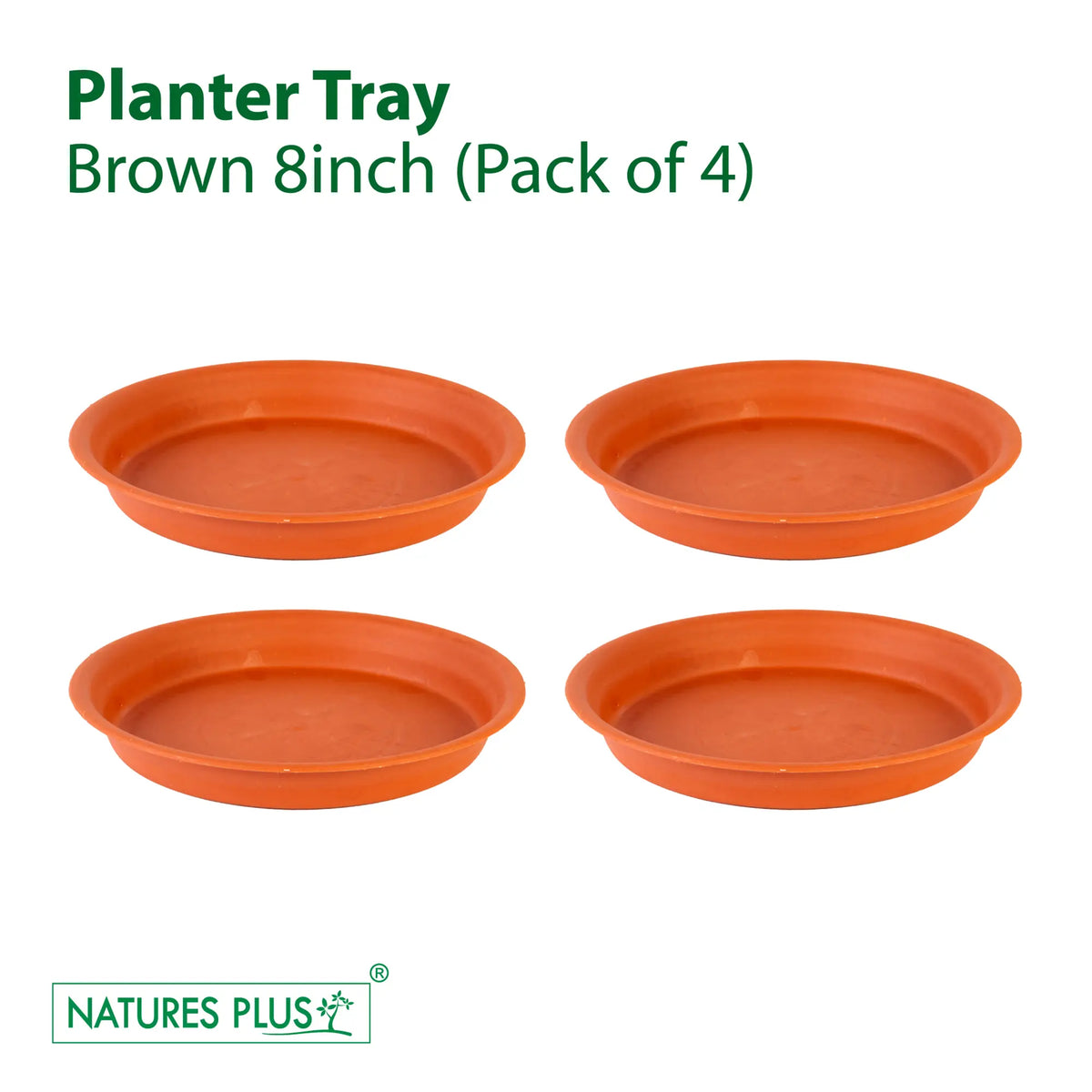 Planter Tray 80 Brown – 8 Inch (Pack of 4) – Urbanthota