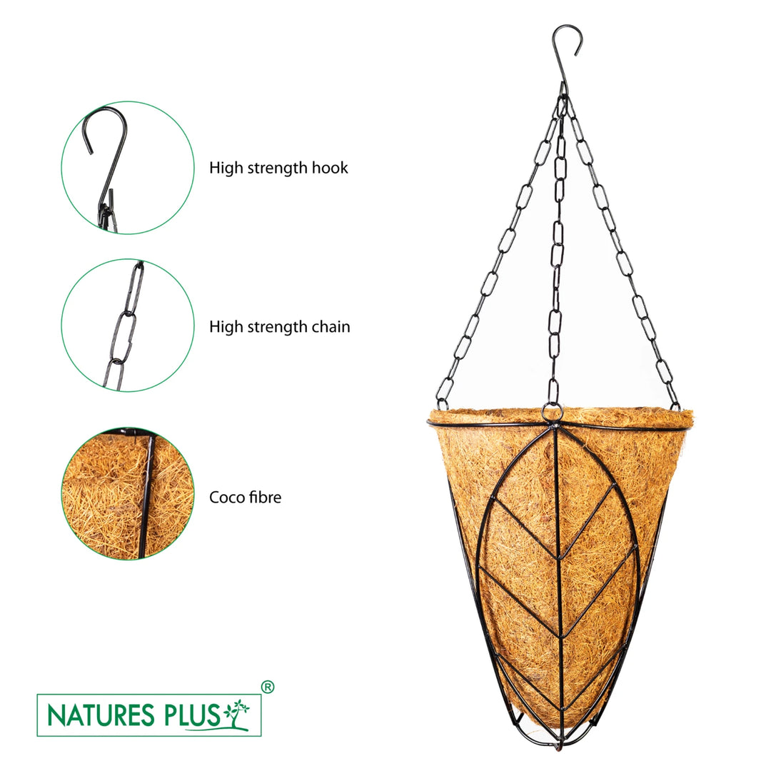 Coco Hanging Conical Pot 5 Inch (Pack of 3)