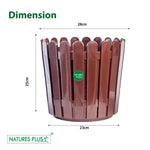 Load image into Gallery viewer, Fence Pot Brown – 11 inch (Pack of 2)
