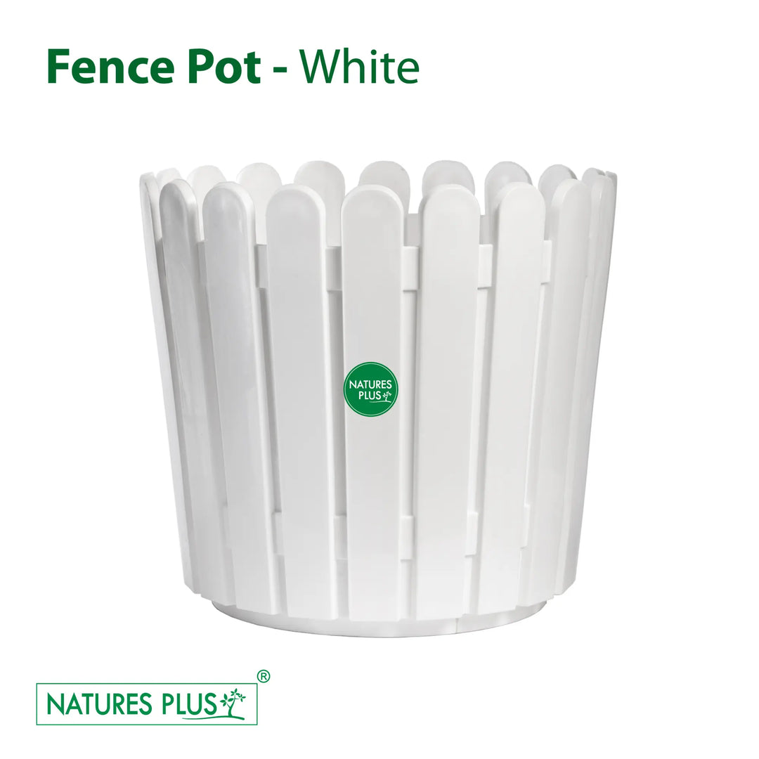 Fence Pot White – 11 inch (Pack of 2)