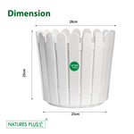 Load image into Gallery viewer, Fence Pot White – 11 inch (Pack of 2)
