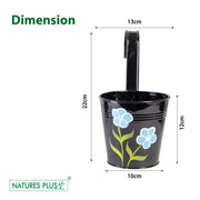 Metal Railing Single Hook – Black (Pack of 2)