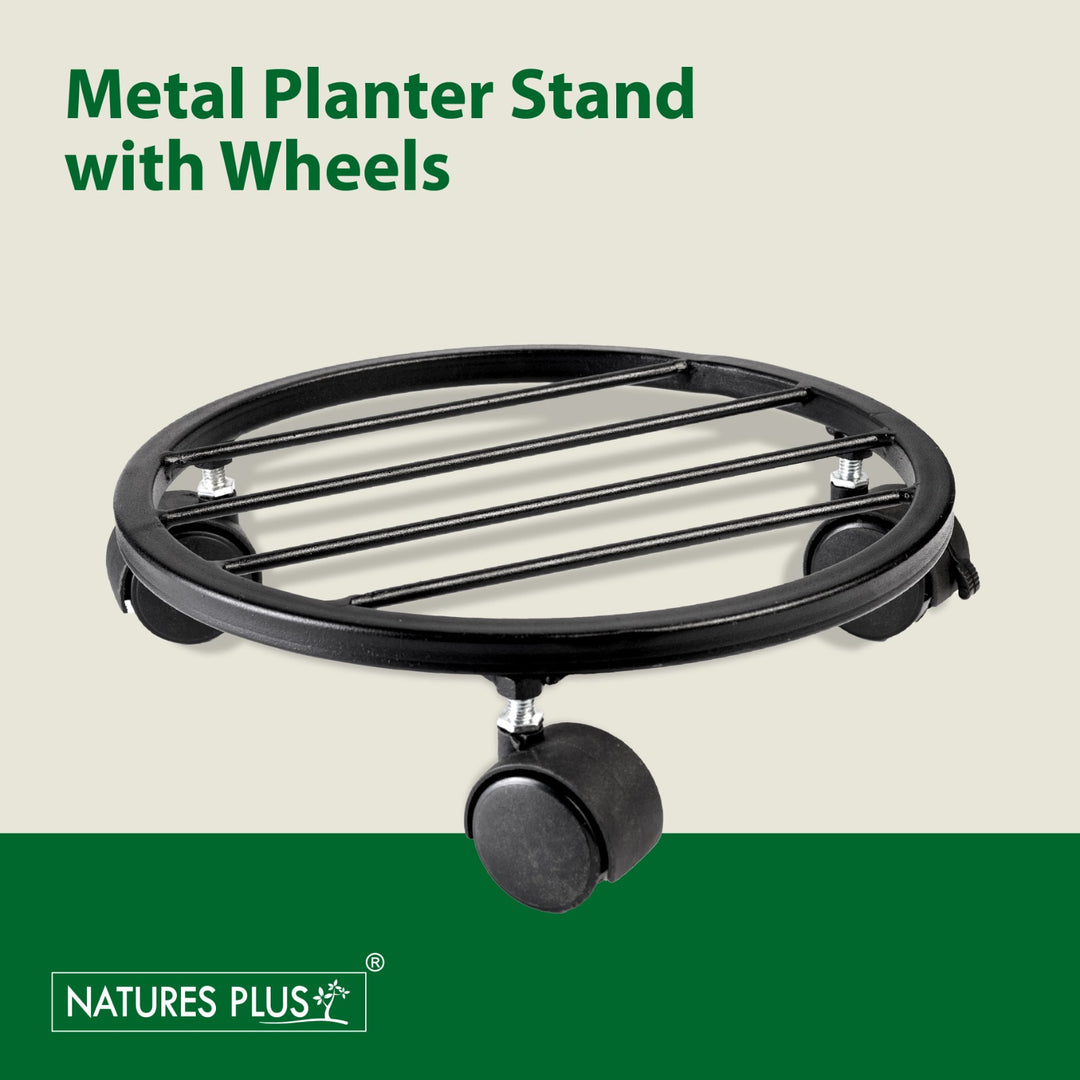 Metal Planter Stand with Wheels