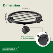 Metal Planter Stand with Wheels