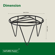 Metal Planter Stand – Single Pot – Round Triangle