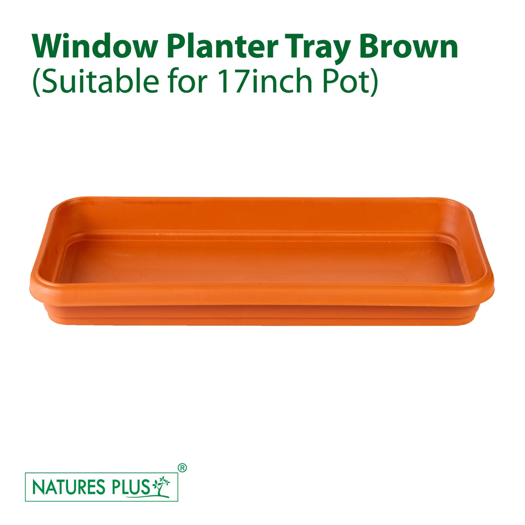 plastic planter tray Window Planter Tray 100 – Brown (Suitable for 17 inch pot) – Urbanthota